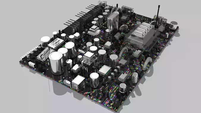 Circuit city multicolors 3D model