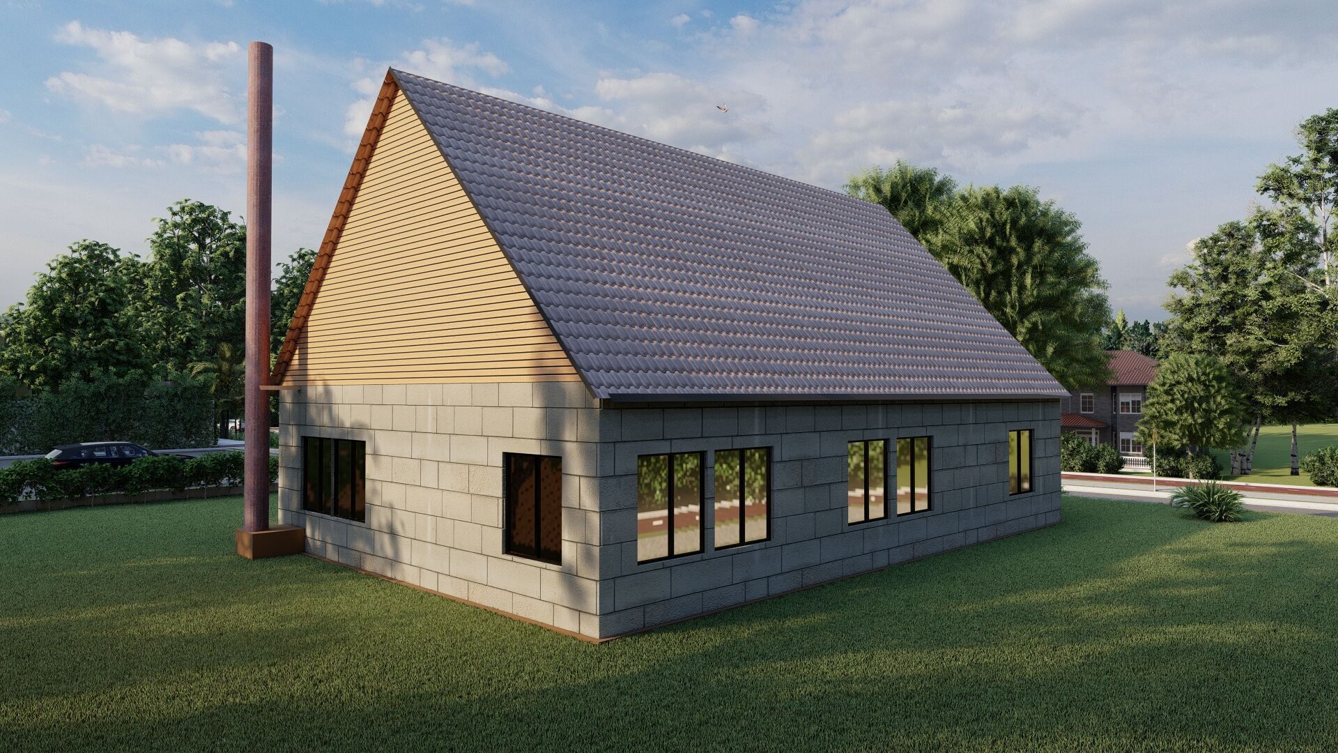 Country house No51 SketchApp  Lumion Free low-poly 3D model_6