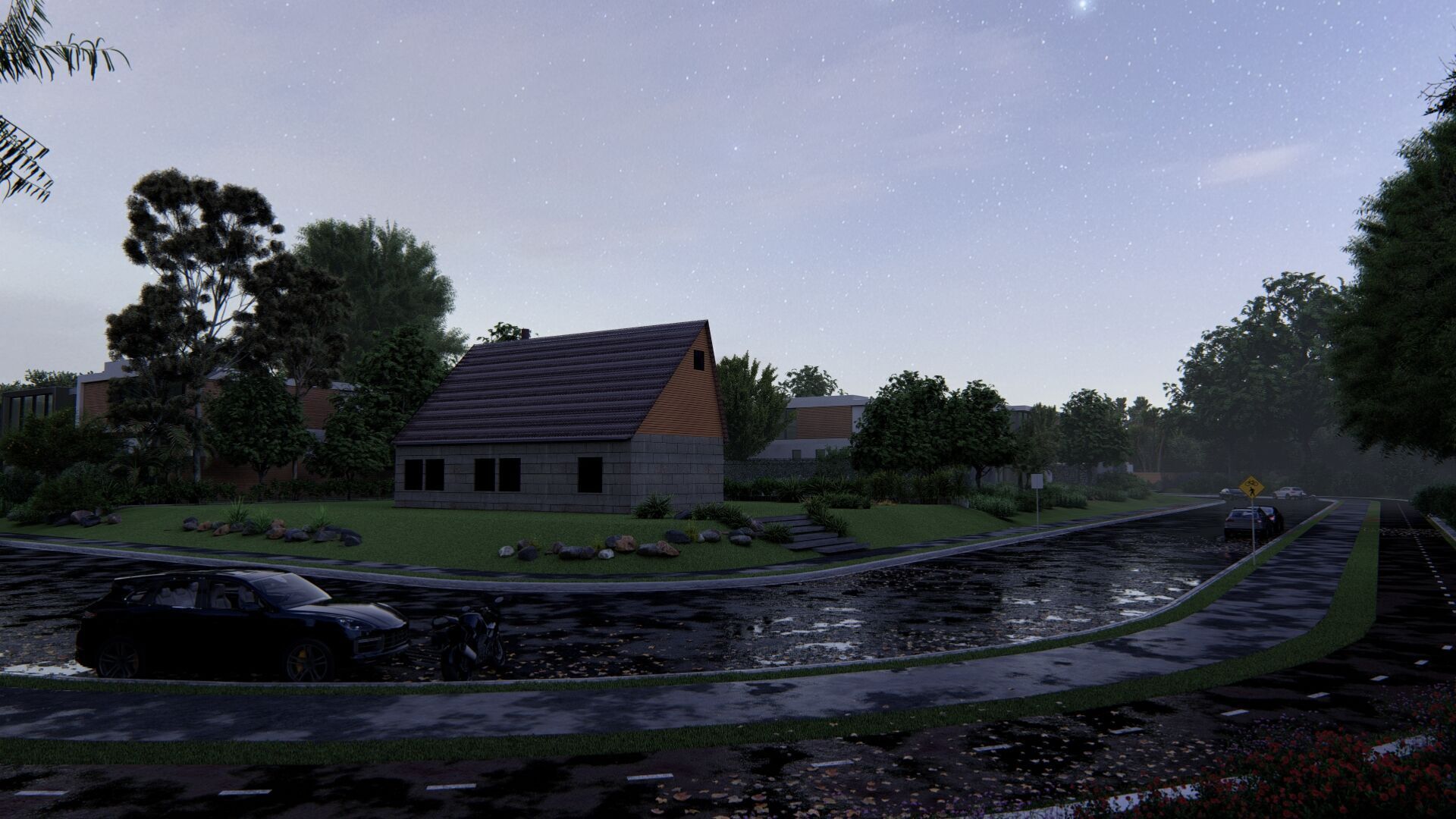 Country house No51 SketchApp  Lumion Free low-poly 3D model_3