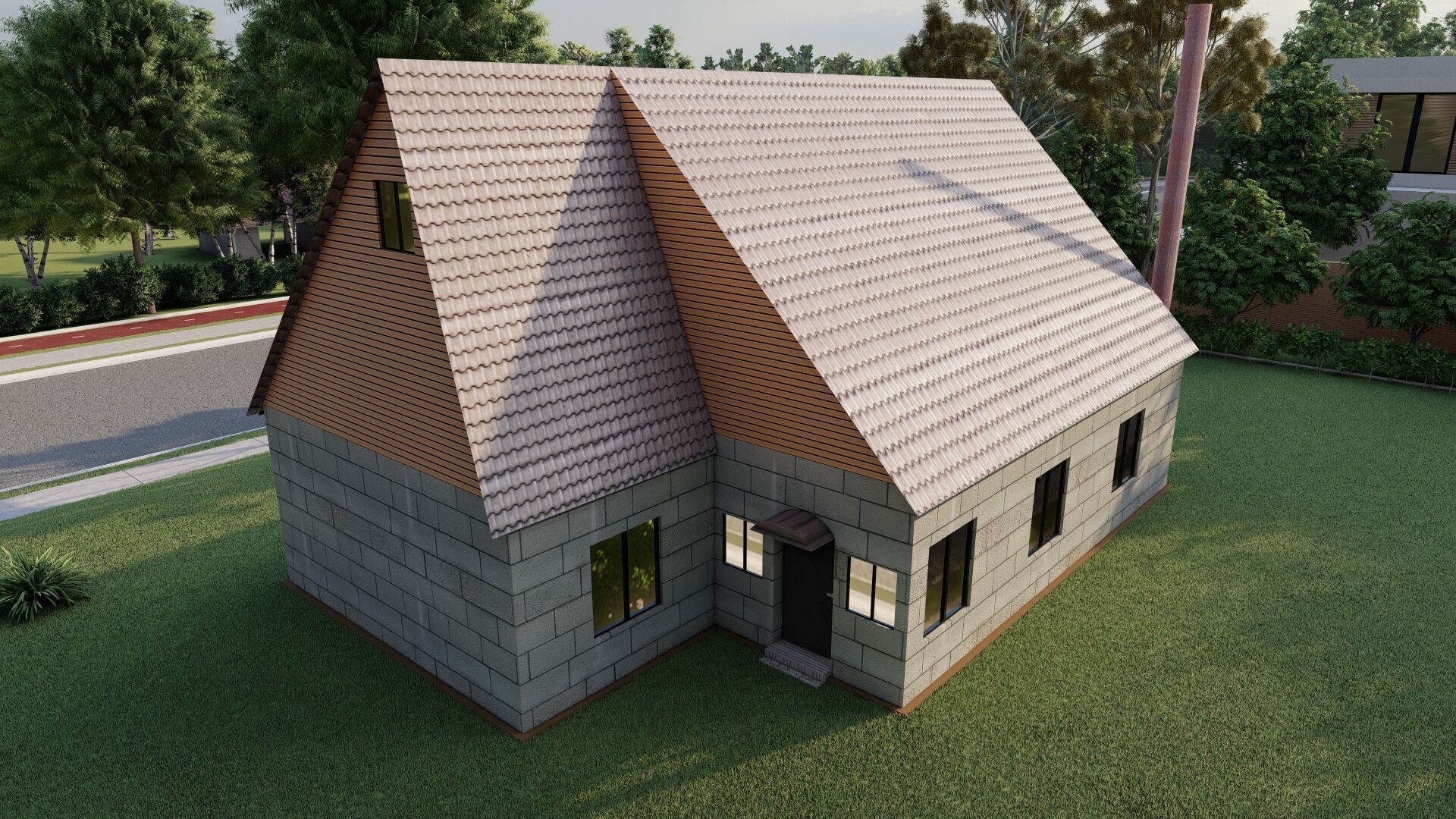 Country house No51 SketchApp  Lumion Free low-poly 3D model_7