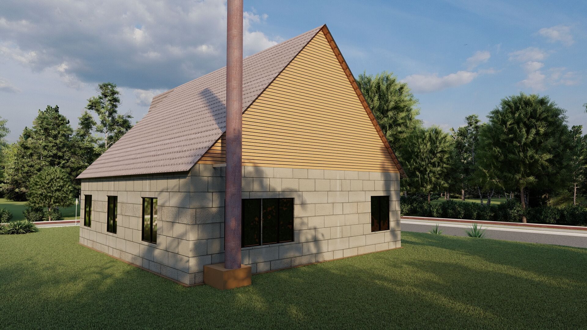 Country house No51 SketchApp  Lumion Free low-poly 3D model_5