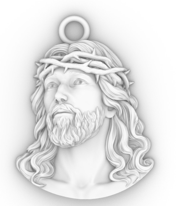  Jesus Face 3D print model_4
