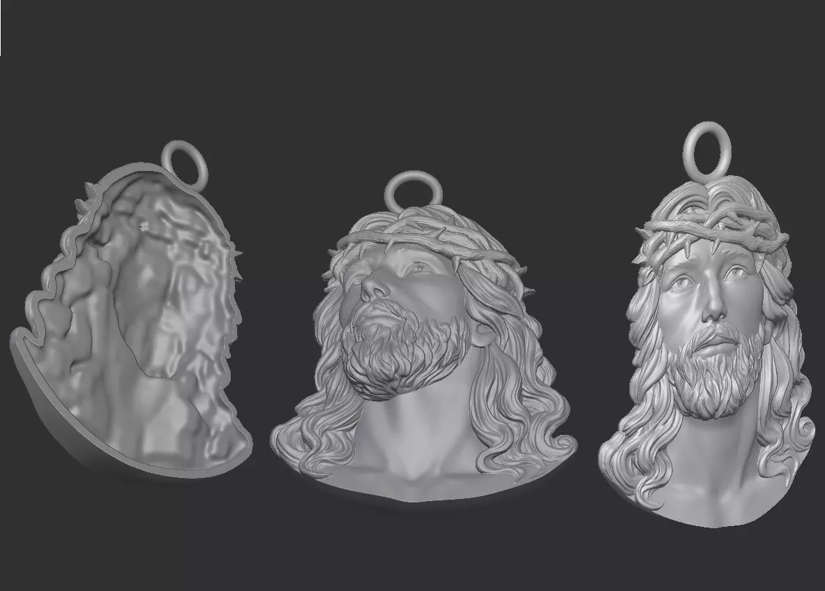  Jesus Face 3D print model_0