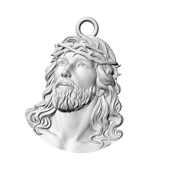  Jesus Face 3D print model_1