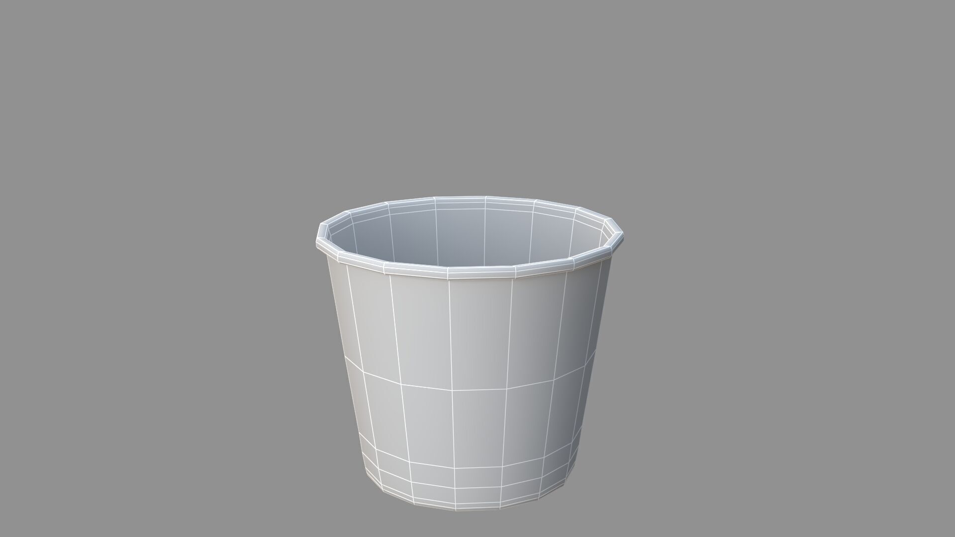 popcorn tub silver 3D model_7