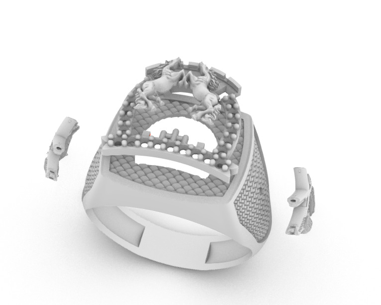 Anillo Herradura Caballo  9Gramos 3D print model_3