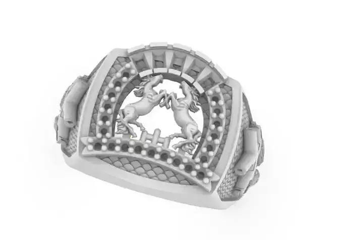 Anillo Herradura Caballo  9Gramos