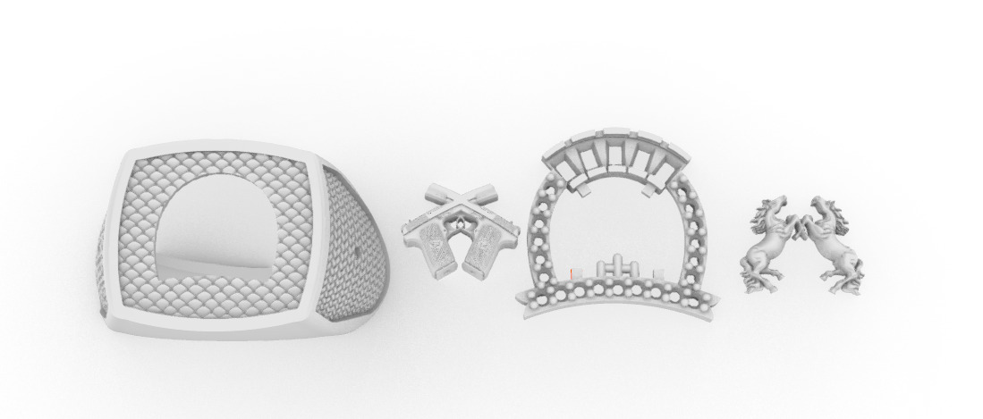Anillo Herradura Caballo  9Gramos 3D print model_4