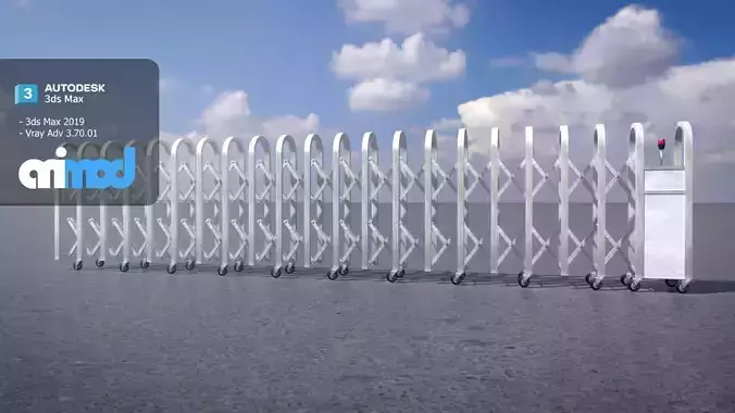 Sliding Electric Gates 3D model