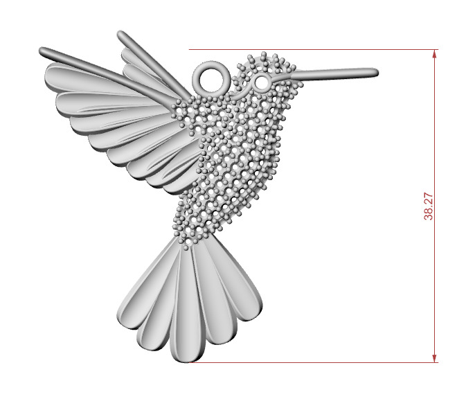 Dije Colibri 7Gramos 3D print model_5