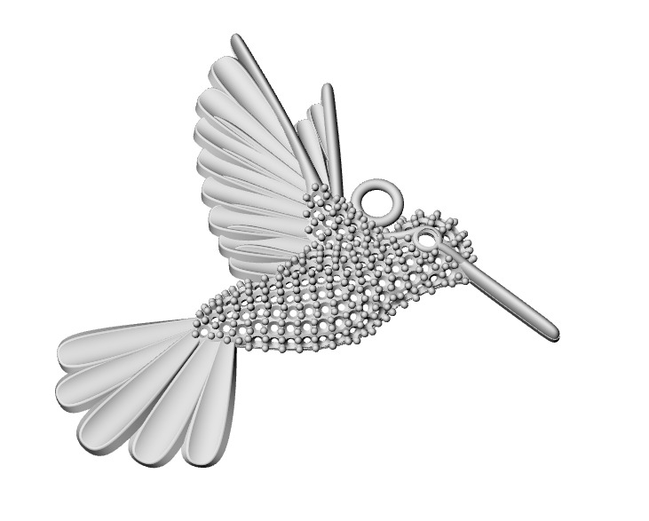 Dije Colibri 7Gramos 3D print model_4