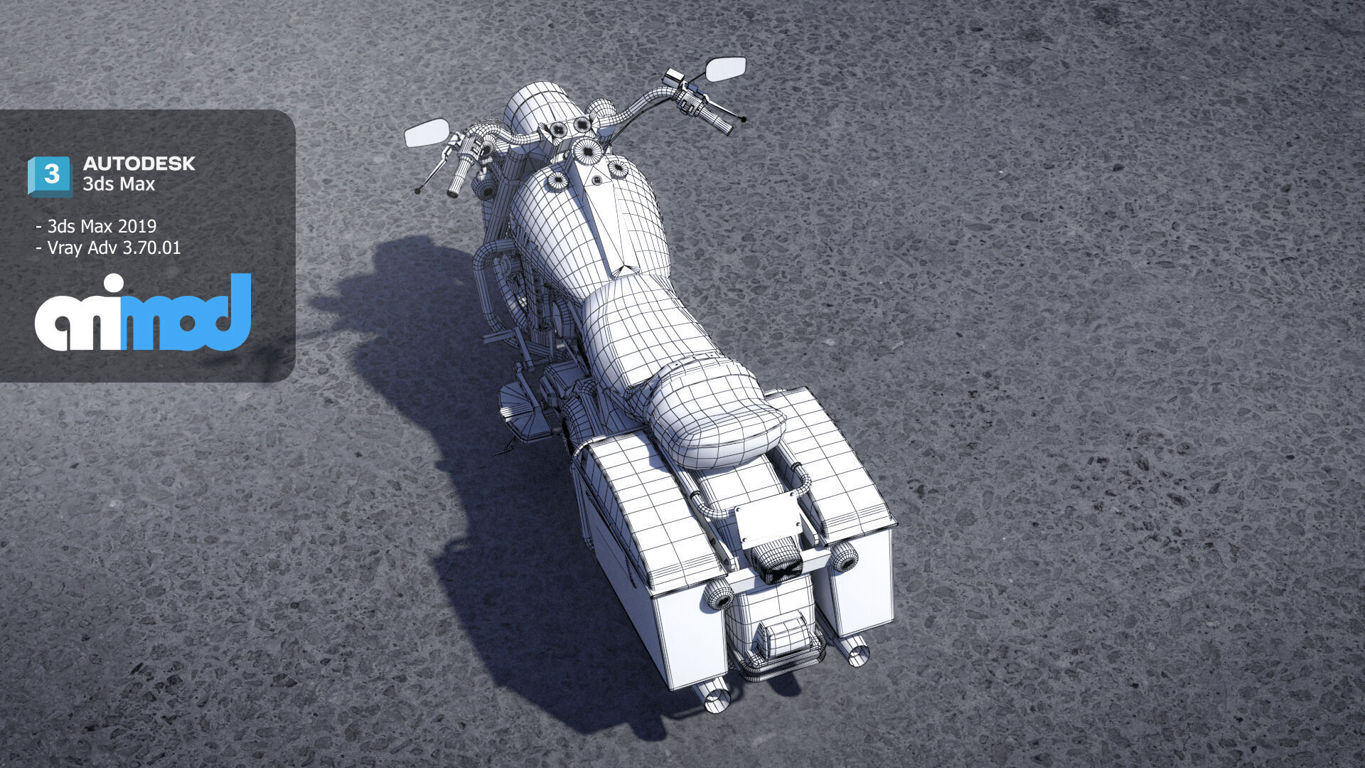 Classic Motorcycle 3D model_8