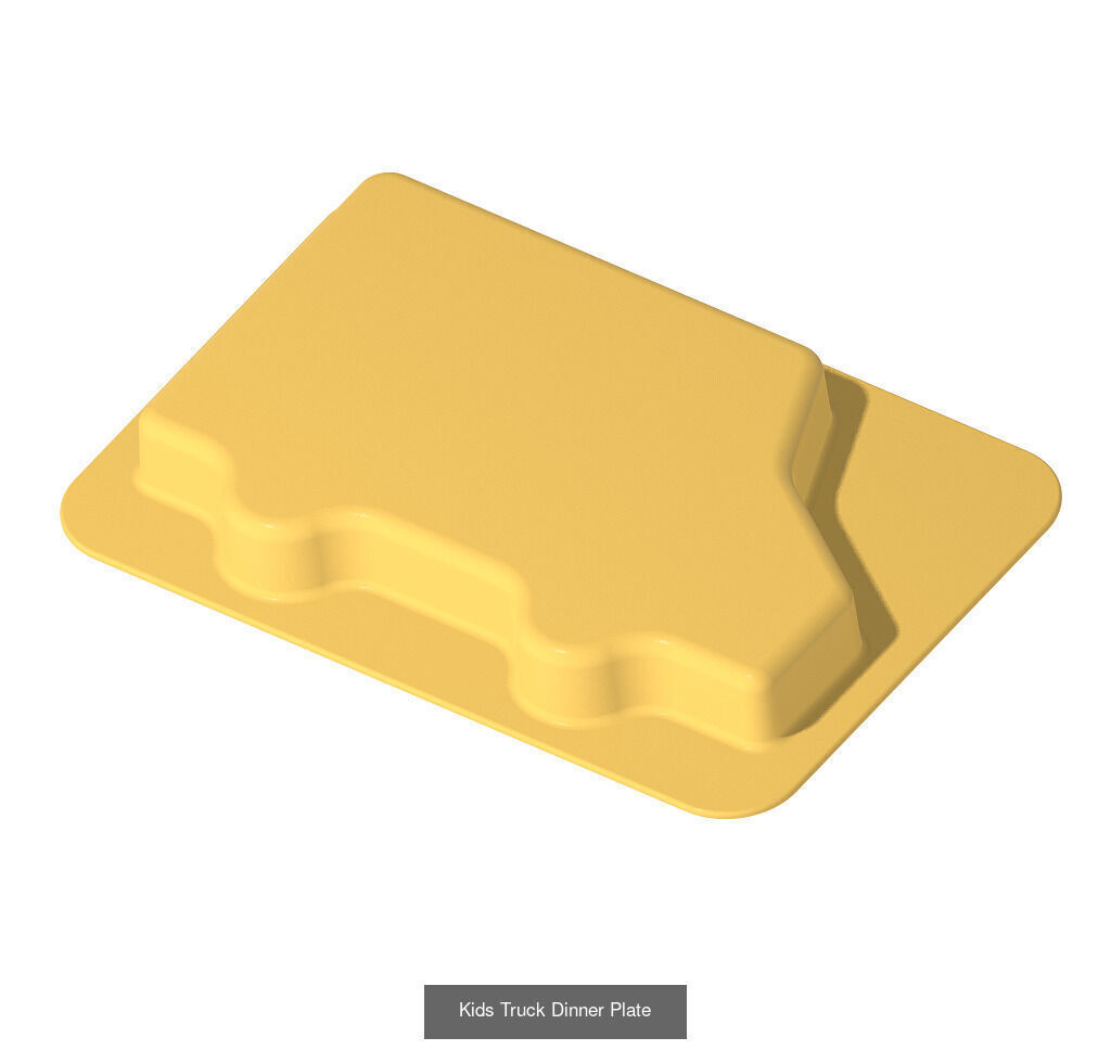KIDS PREMIUM FOOD PLATE PACK 3D Model Collection_8