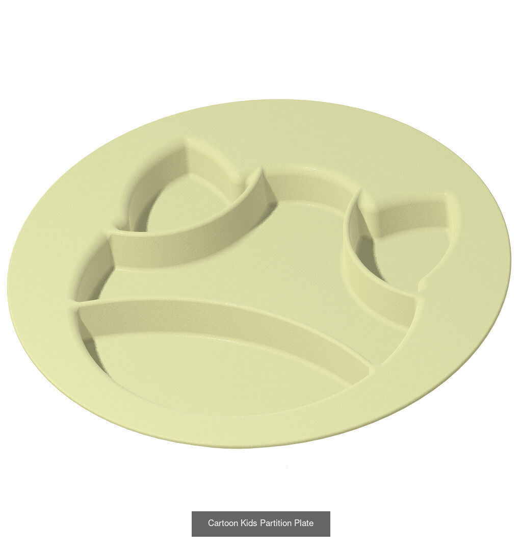 KIDS PREMIUM FOOD PLATE PACK 3D Model Collection_2