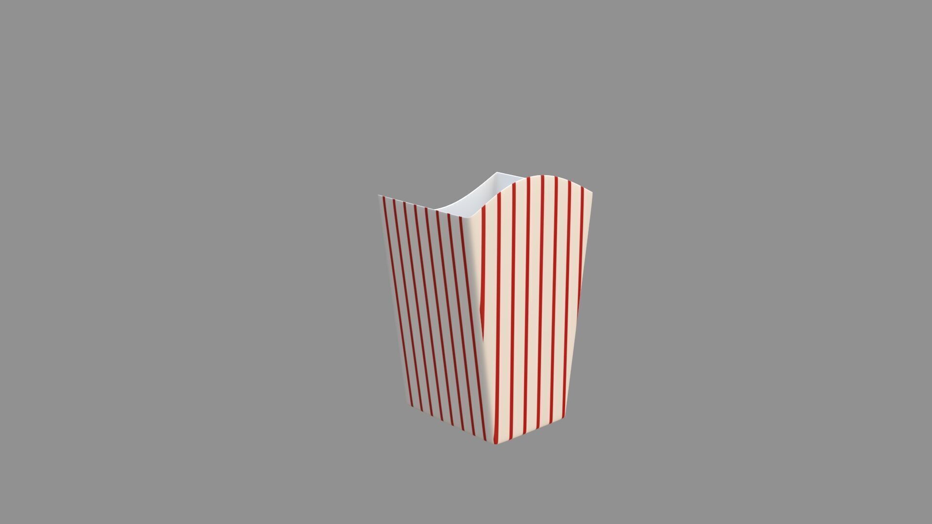 popcorn box 3D model_2