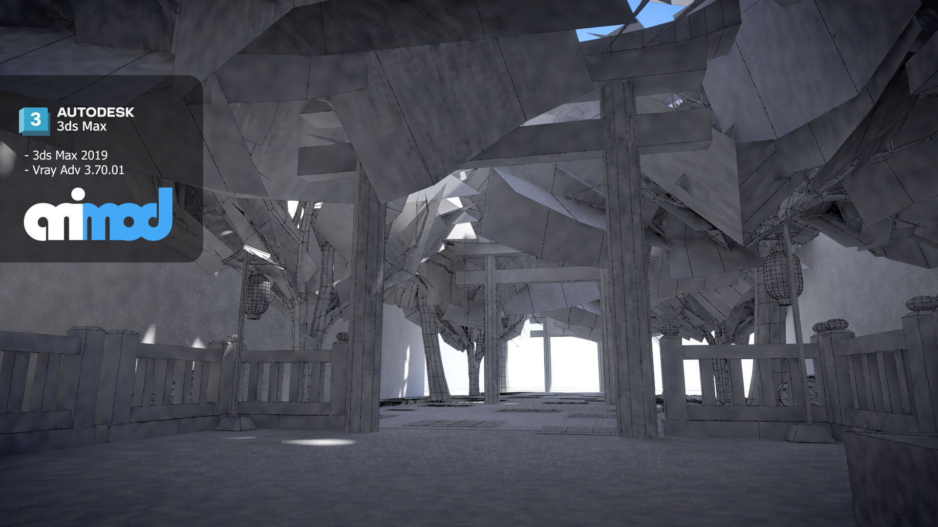 Japanese Small Shrine Temple 0002 3D model_8