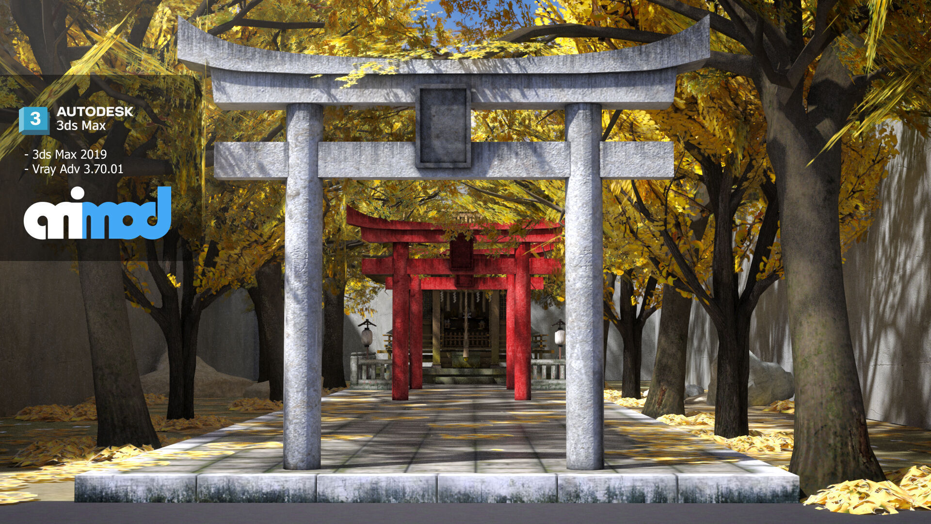 Japanese Small Shrine Temple 0002 3D model_4