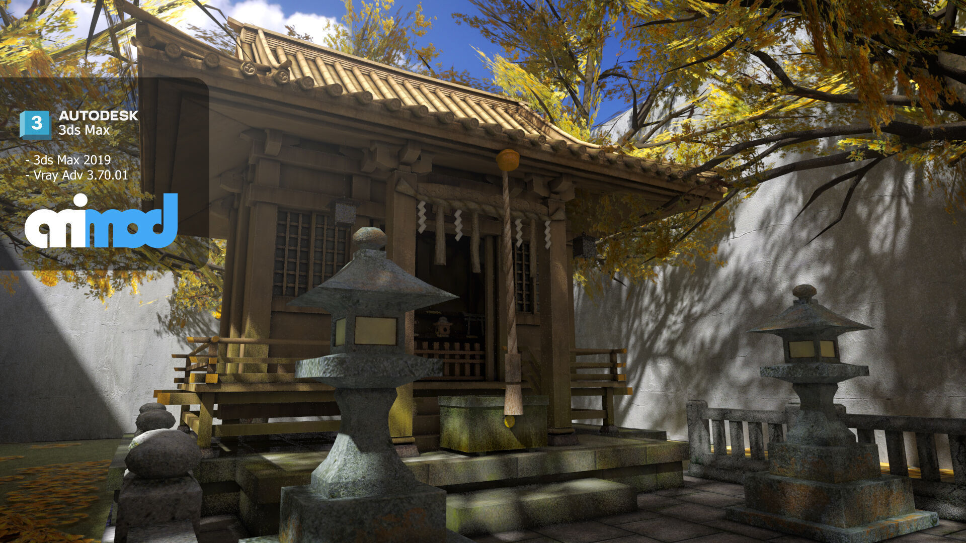 Japanese Small Shrine Temple 0002 3D model_2