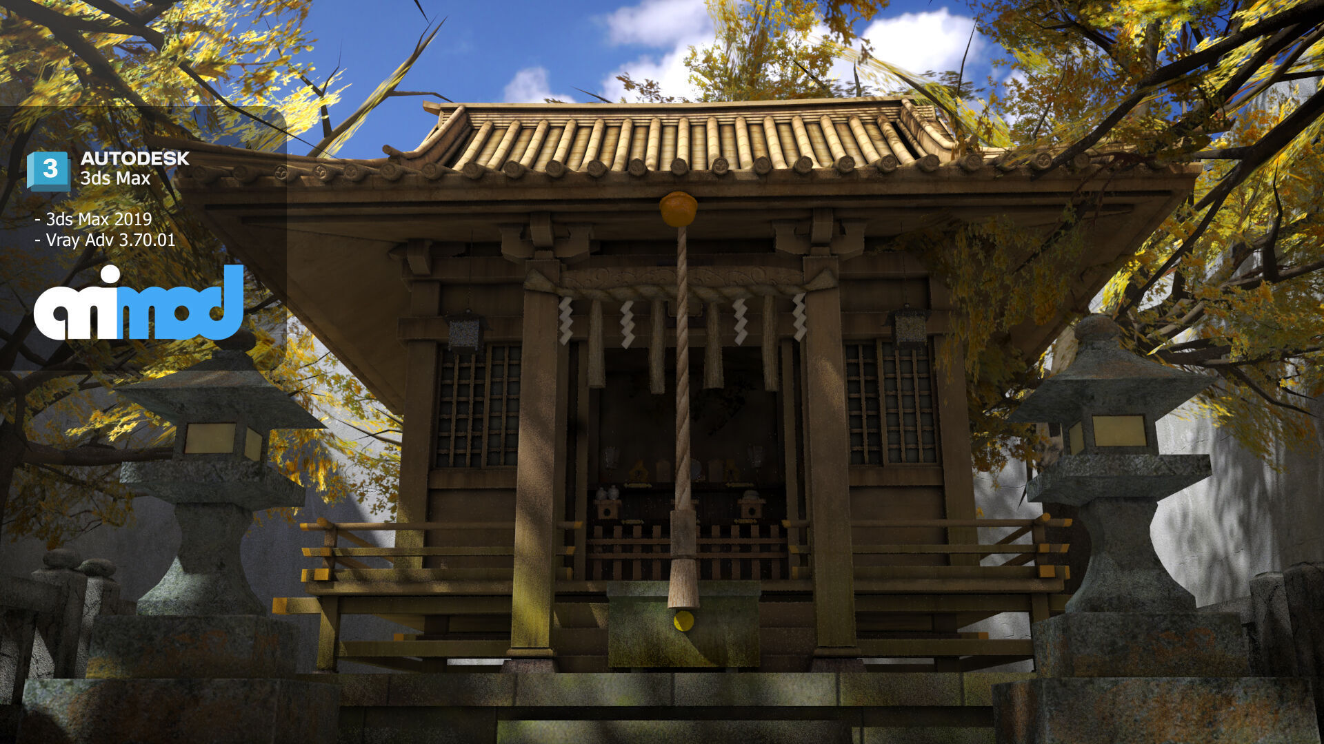 Japanese Small Shrine Temple 0002 3D model_1