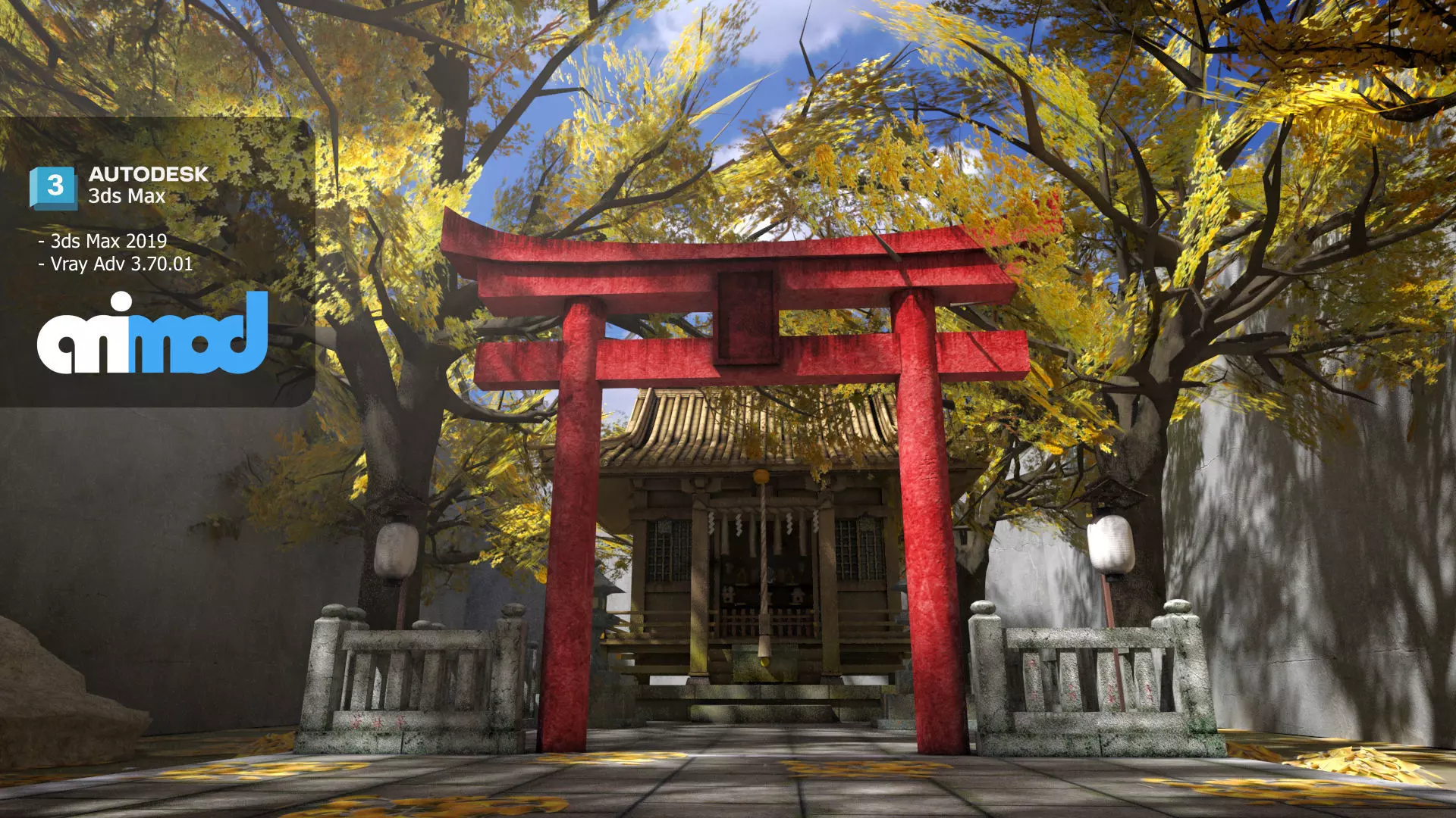 Japanese Small Shrine Temple 0002 3D model_0