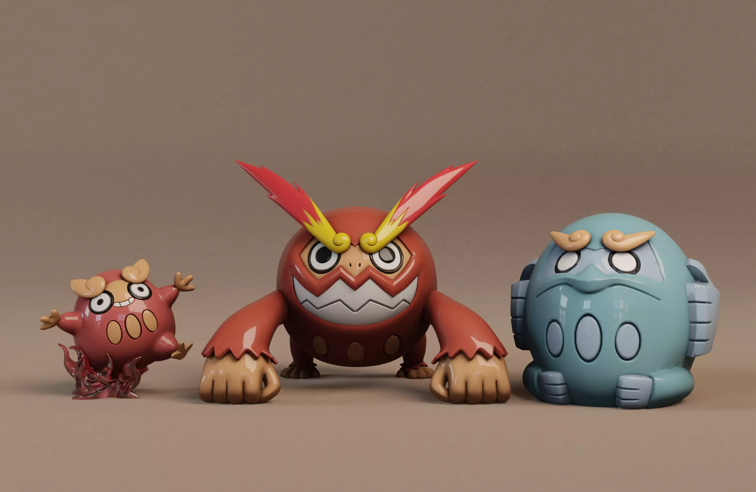 554 Darumaka 555 Darmanitan Pokemon 3d print model  3D print model_0
