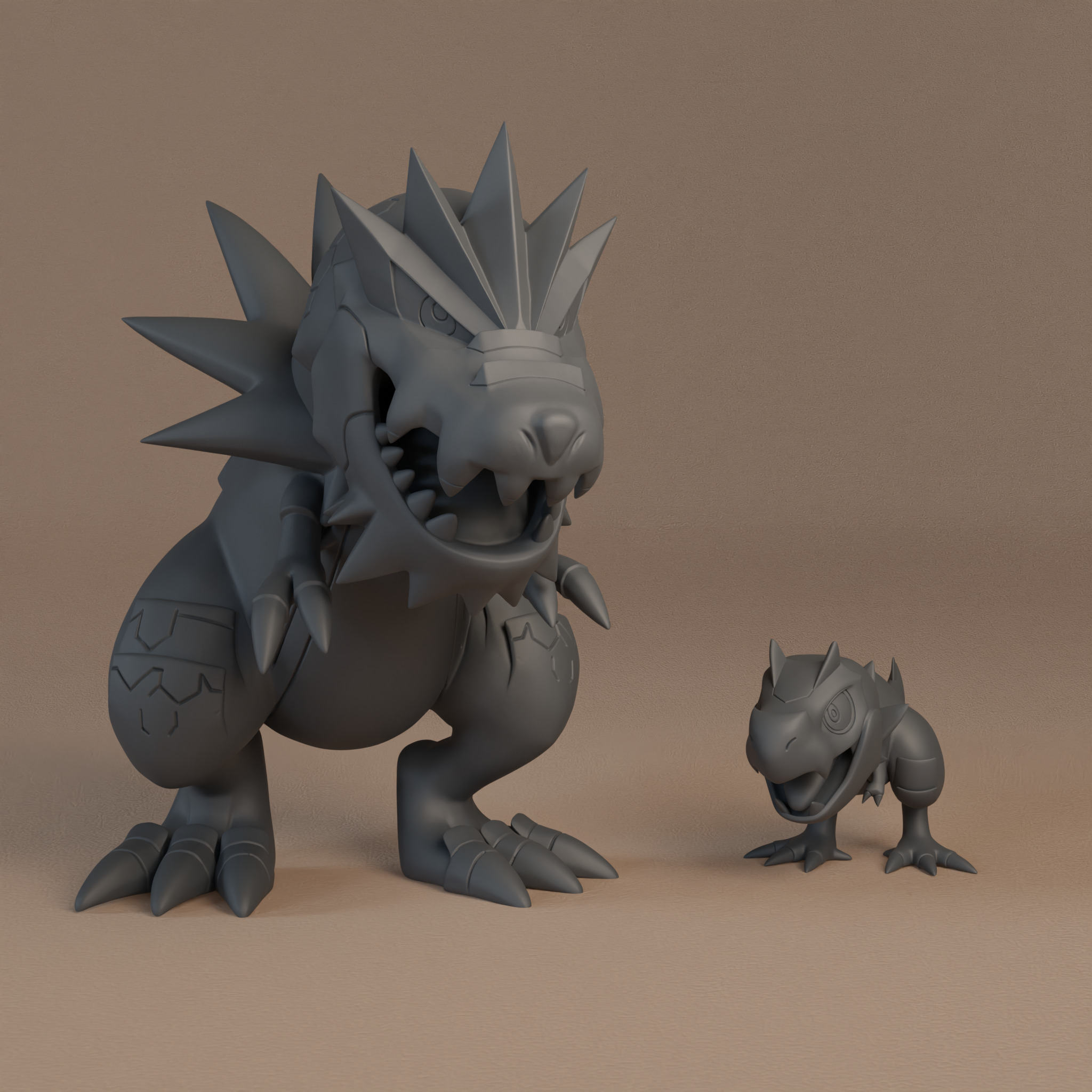 696 Tyrunt 967 Tyrantrum Pokemon 3d print model 3D print model_1