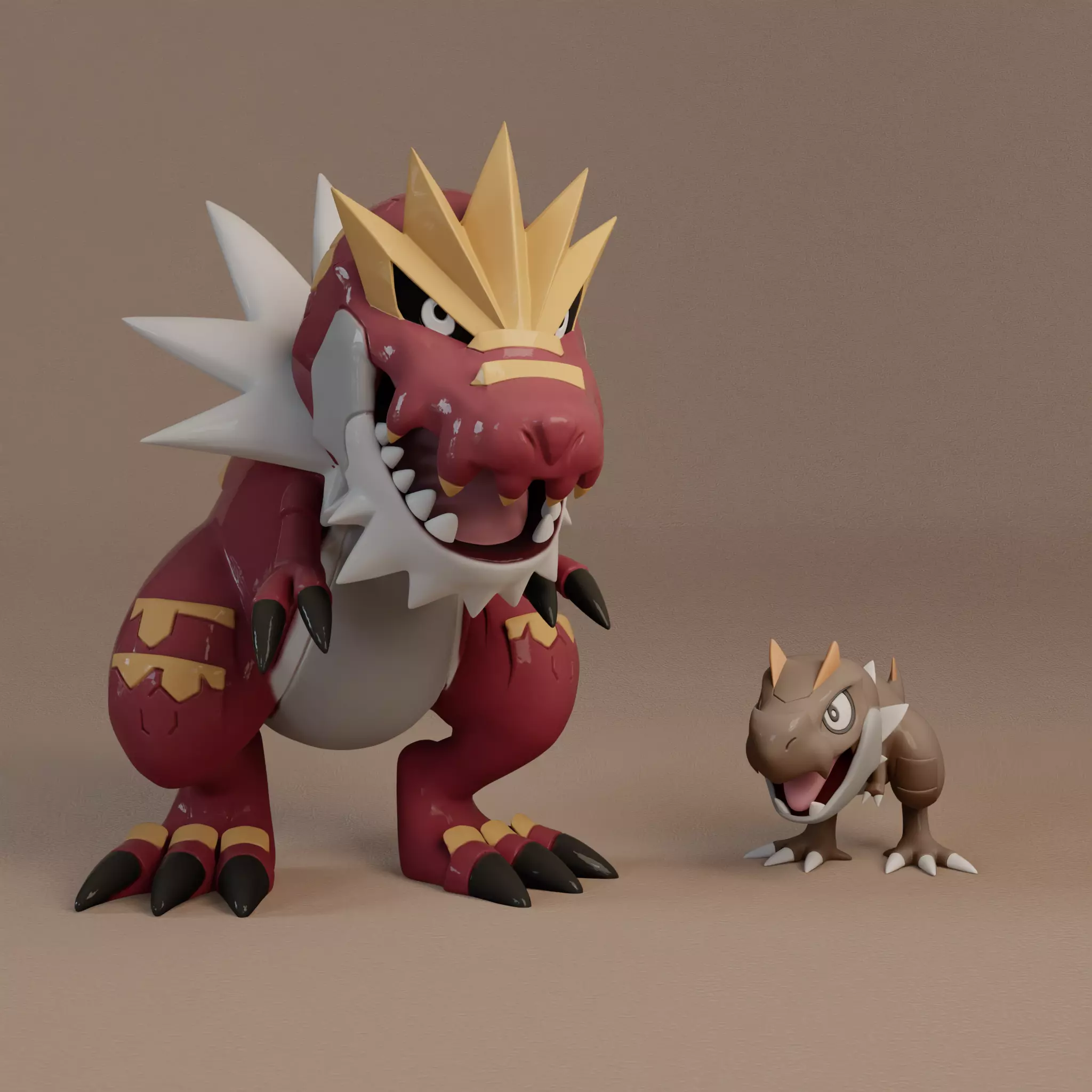 696 Tyrunt 967 Tyrantrum Pokemon 3d print model 3D print model_0