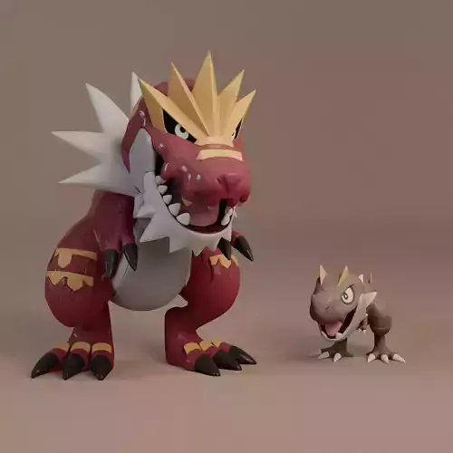 696 Tyrunt 967 Tyrantrum Pokemon 3d print model