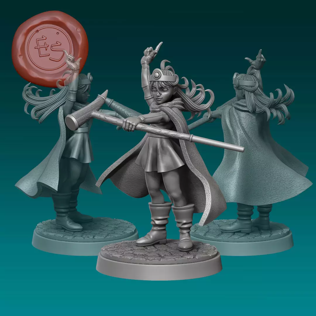 Female Sage - Dragon Quest III - 32mm Miniature 3D print model