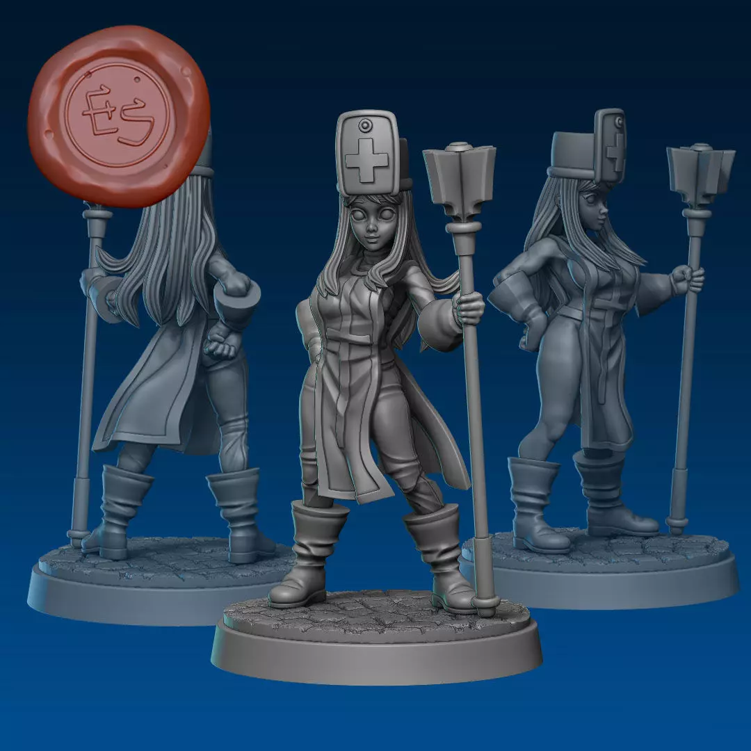 Priestess - Dragon Quest III - 32mm Miniature 3D print model