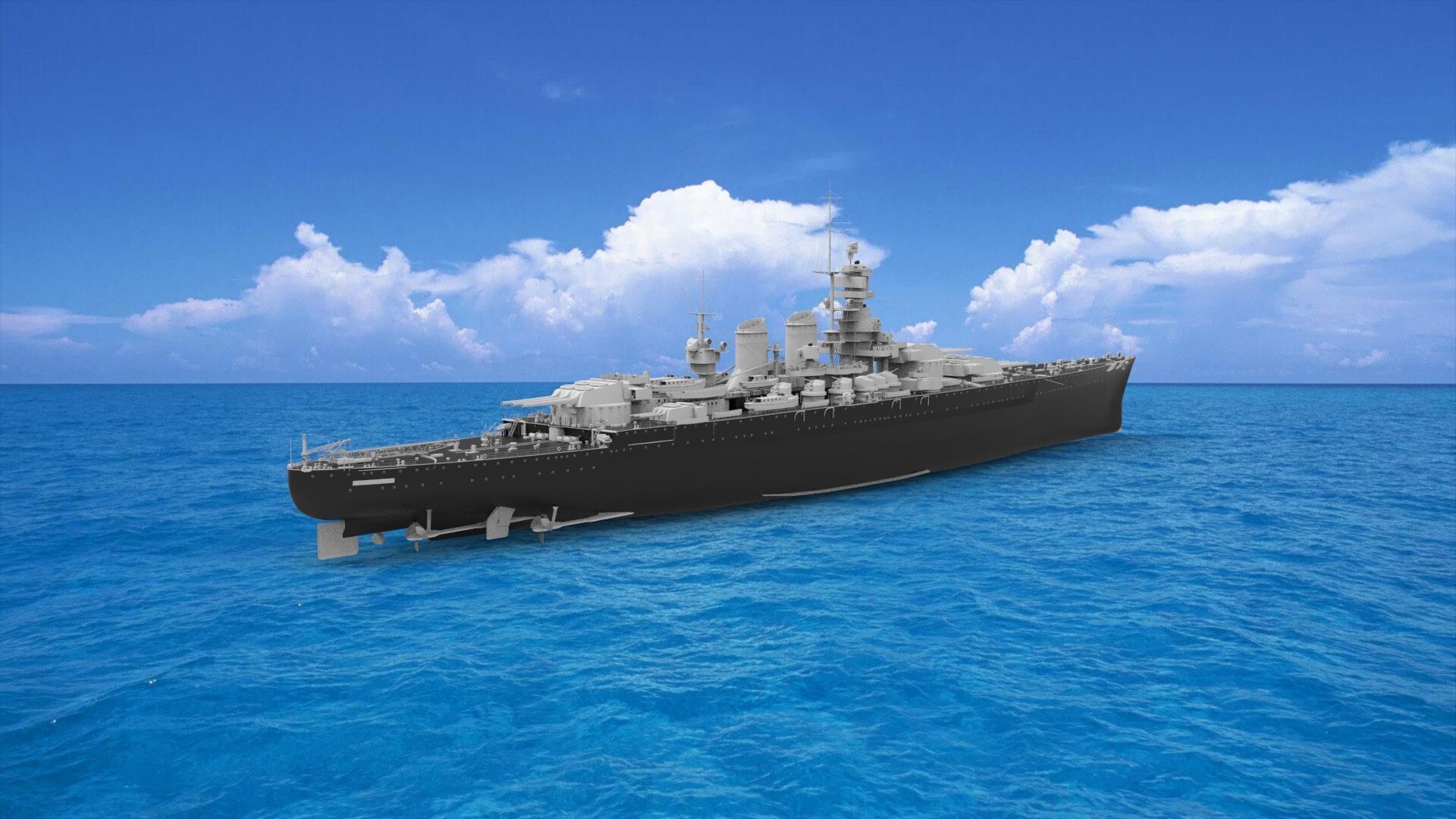 Littorio-class battleship 3D model_1