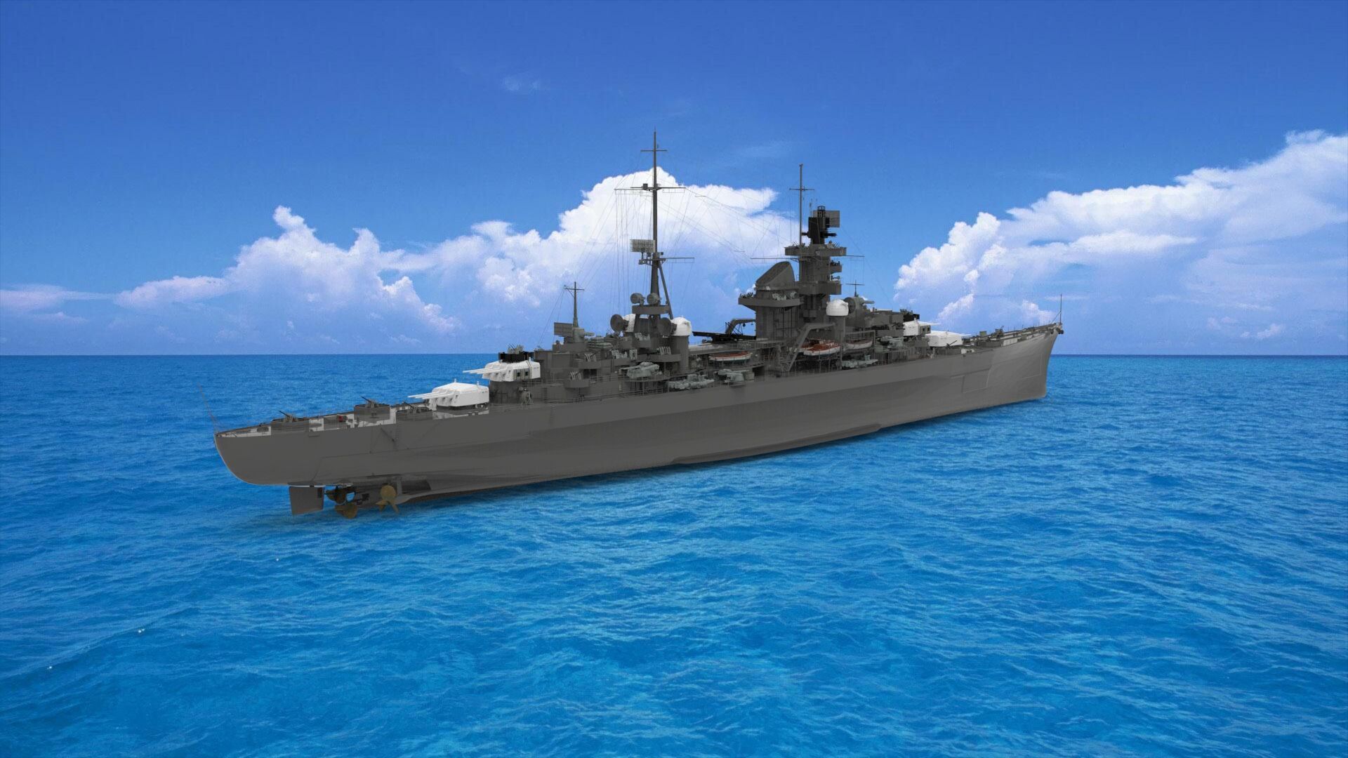warship 3D model_1