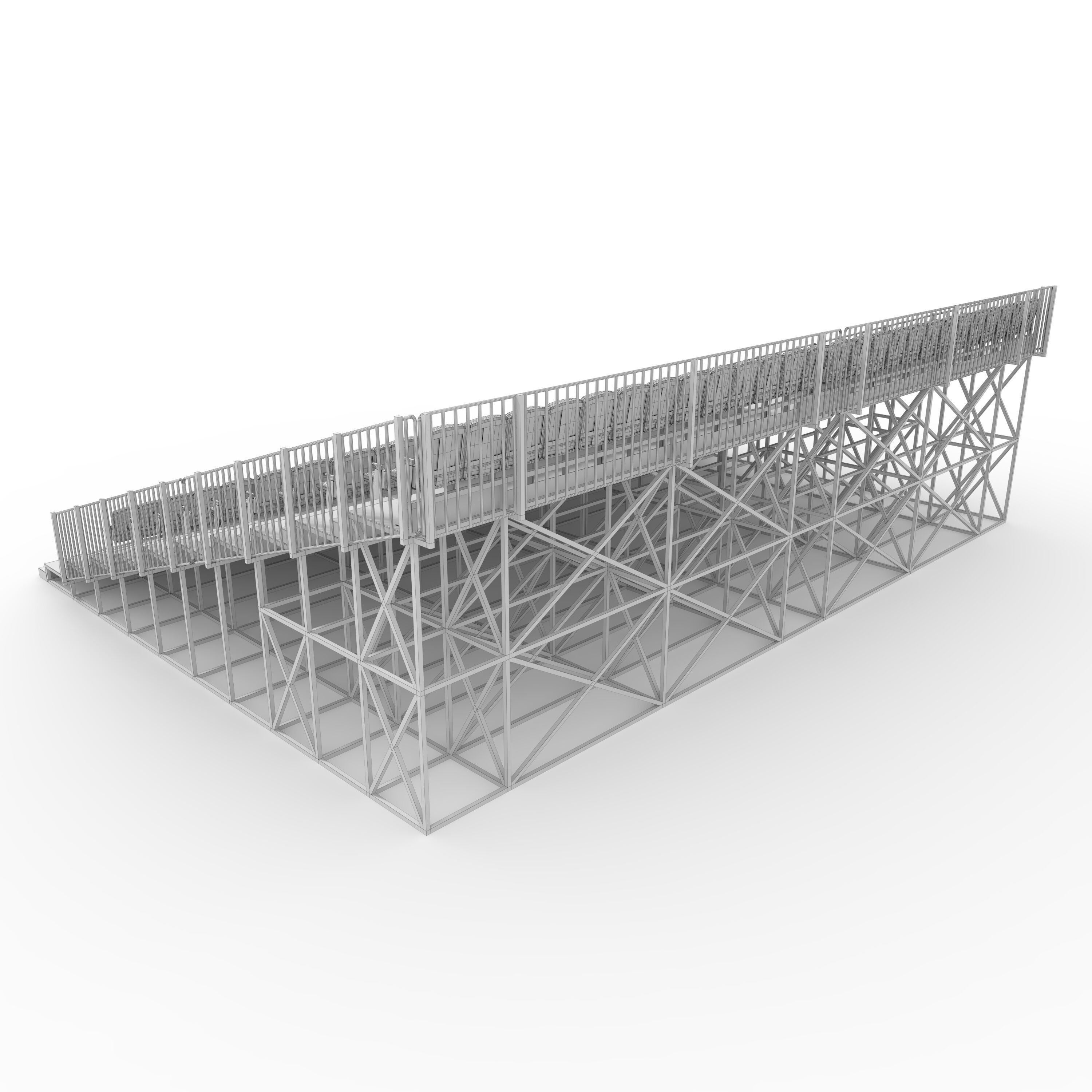 Bleachers 15 3D model_7