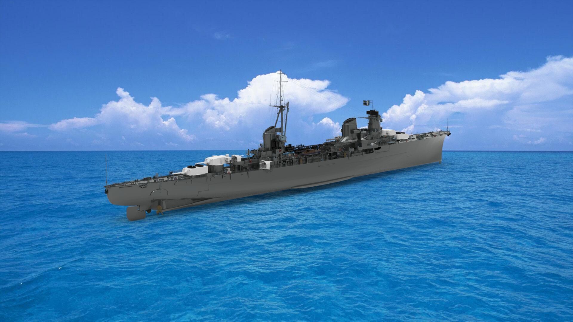 Italian cruiser Raimondo Montecuccoli 3D model_1