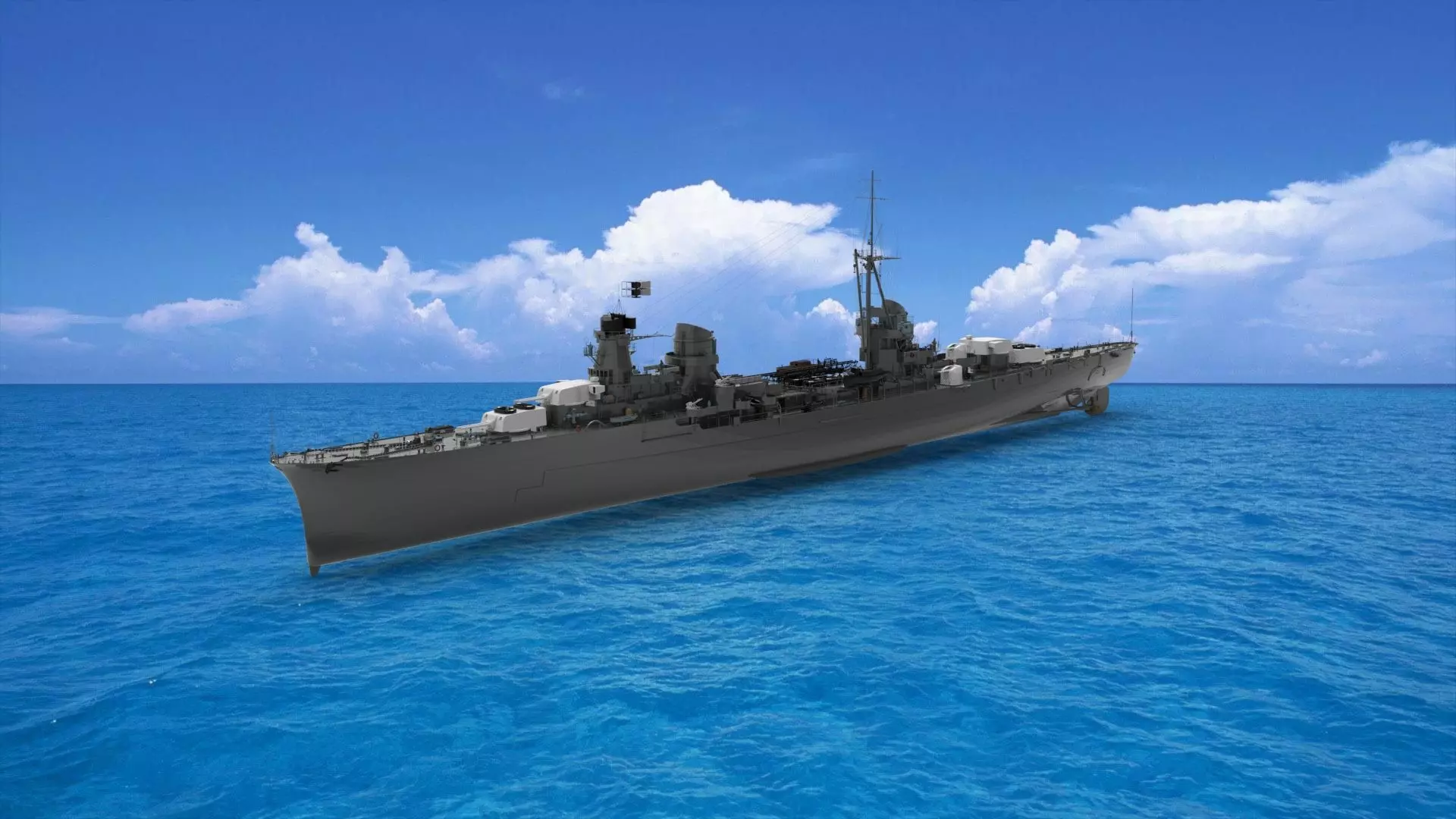 Italian cruiser Raimondo Montecuccoli 3D model_0