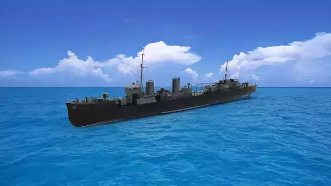 Japanese destroyer 3D model
