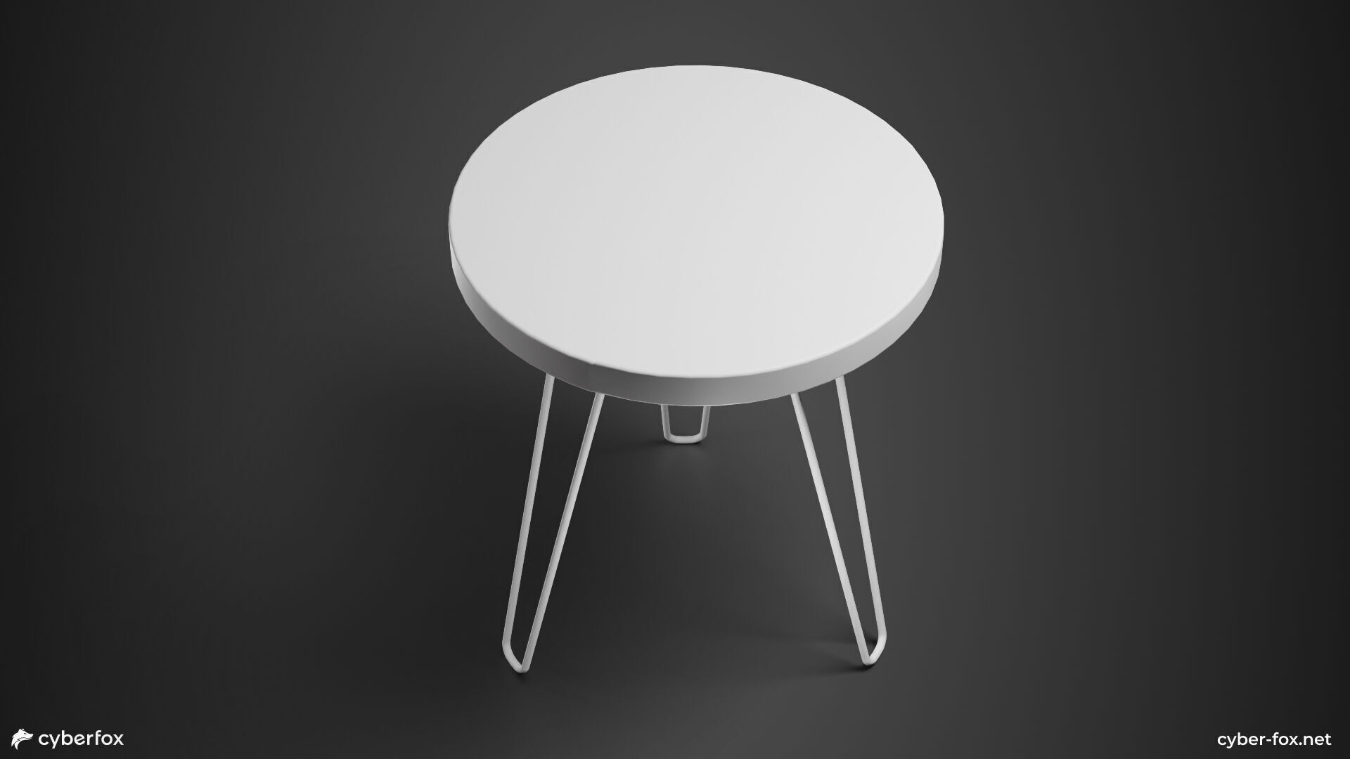 Coffee Table with Epoxy Resin Low-poly 3D model_4