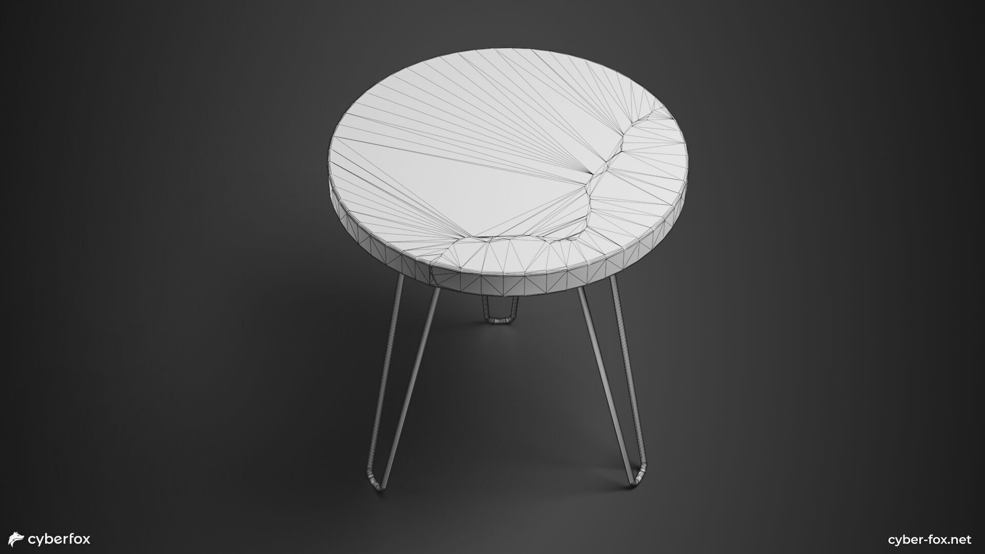 Coffee Table with Epoxy Resin Low-poly 3D model_5