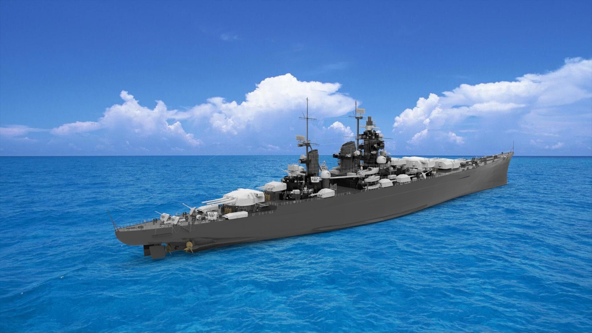German battleship 3D model_1