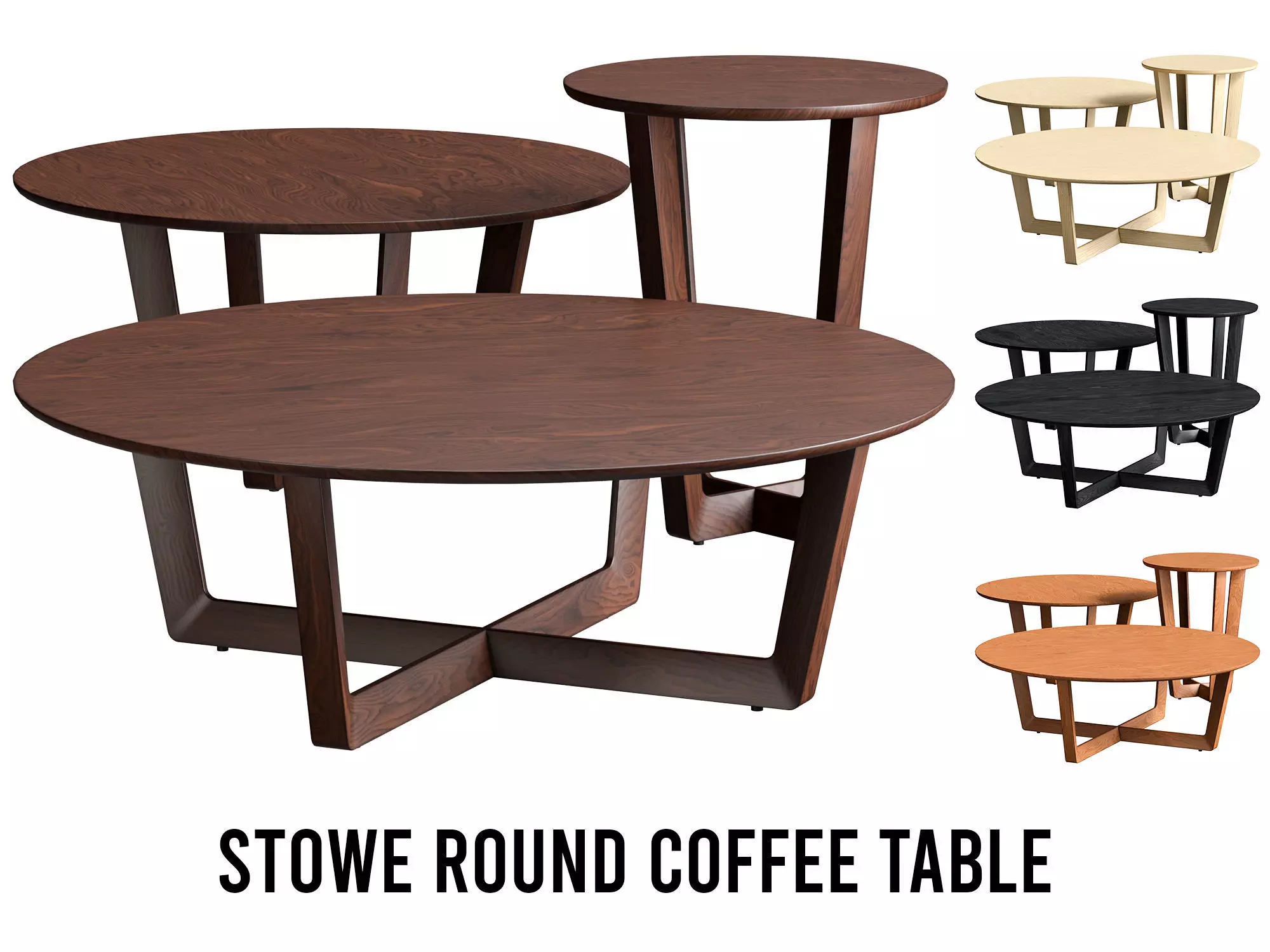Stowe Round Coffee Table SR 3D model