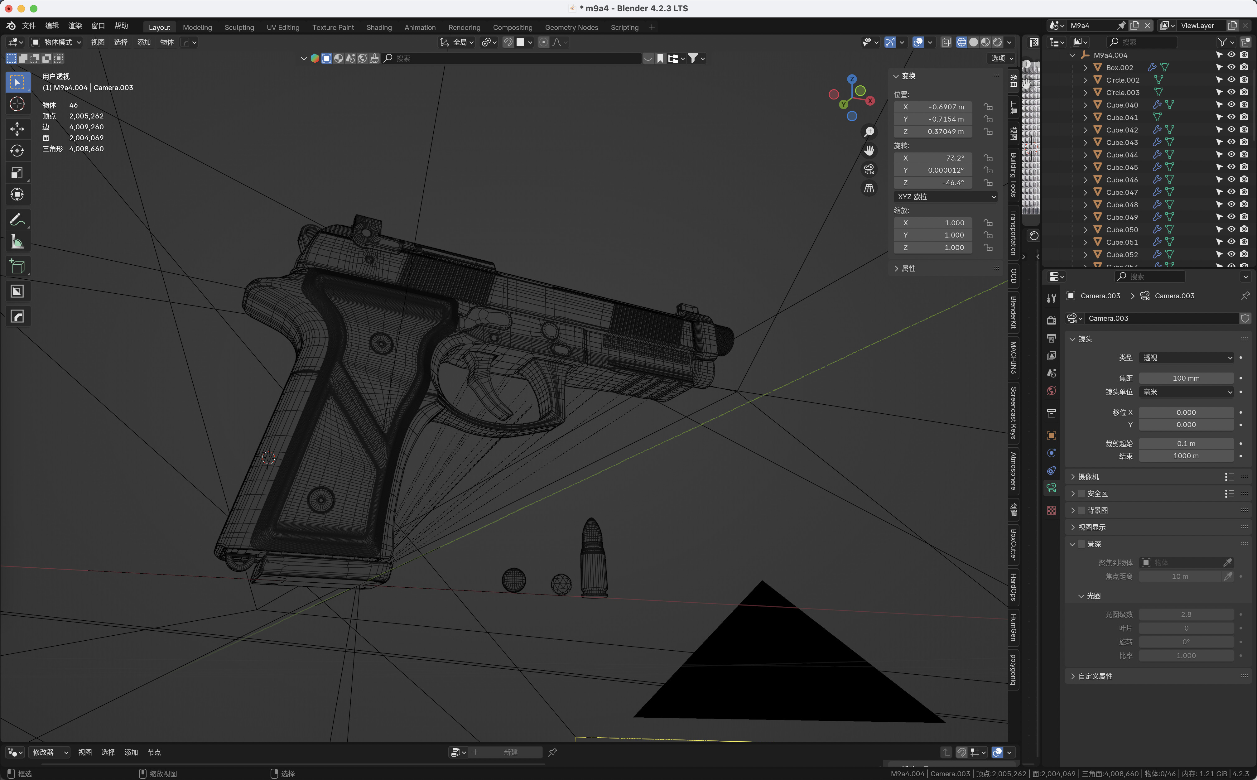 Beretta M9A4 3D model Low-poly 3D model_10