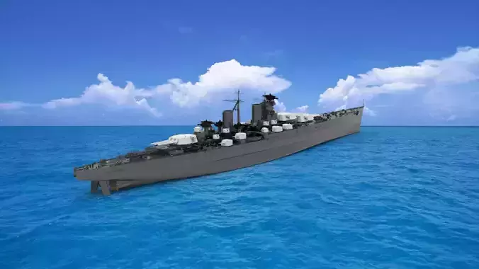 Russian battleship Poltava 3D model