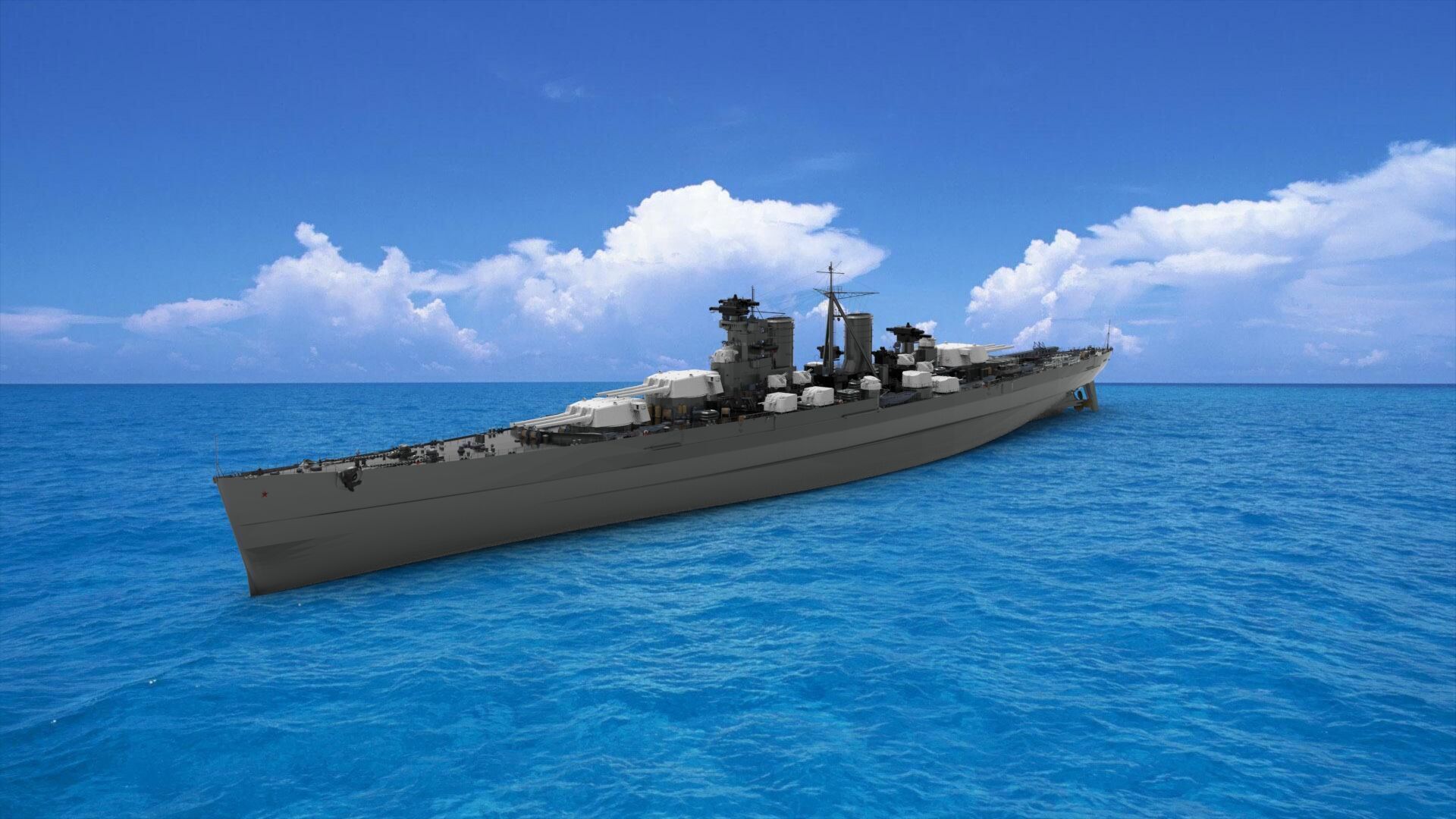 Russian battleship Poltava 3D model_1