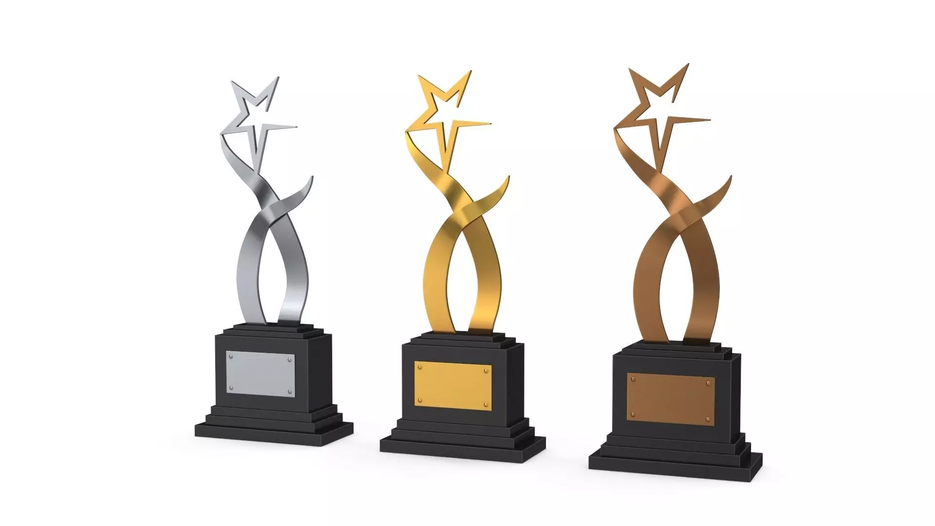 Trophy Stars 3D model_0
