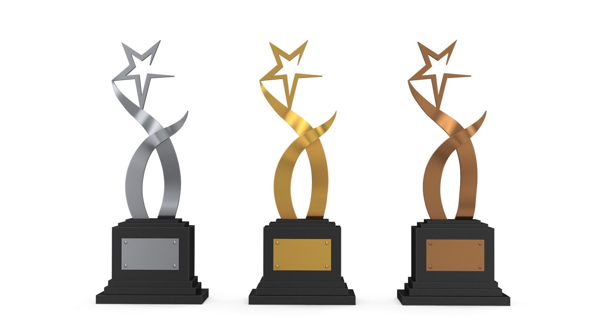 Trophy Stars 3D model_5