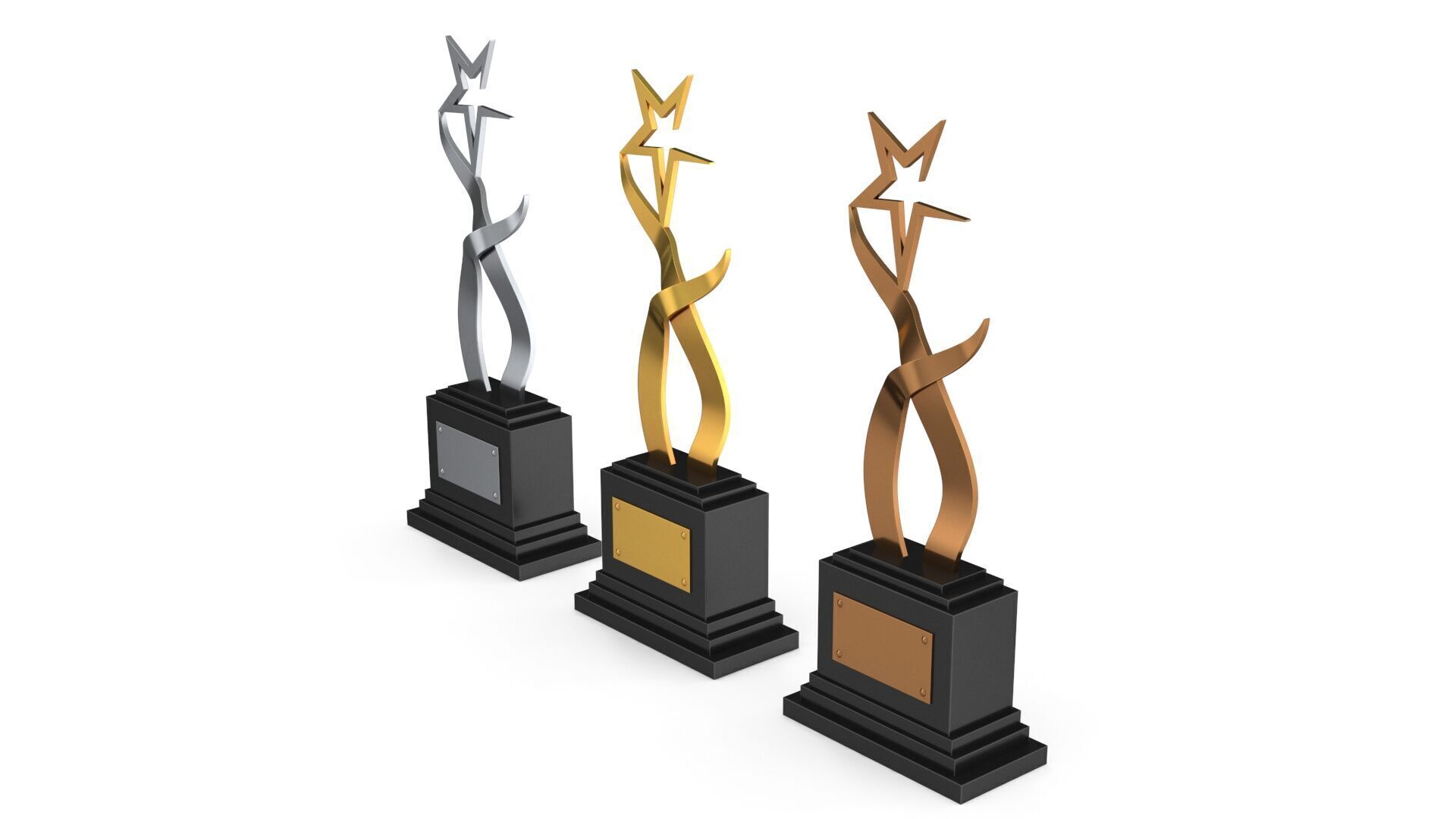 Trophy Stars 3D model_1
