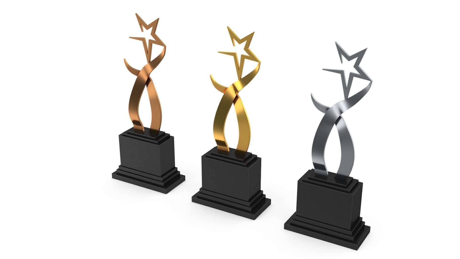 Trophy Stars 3D model_3