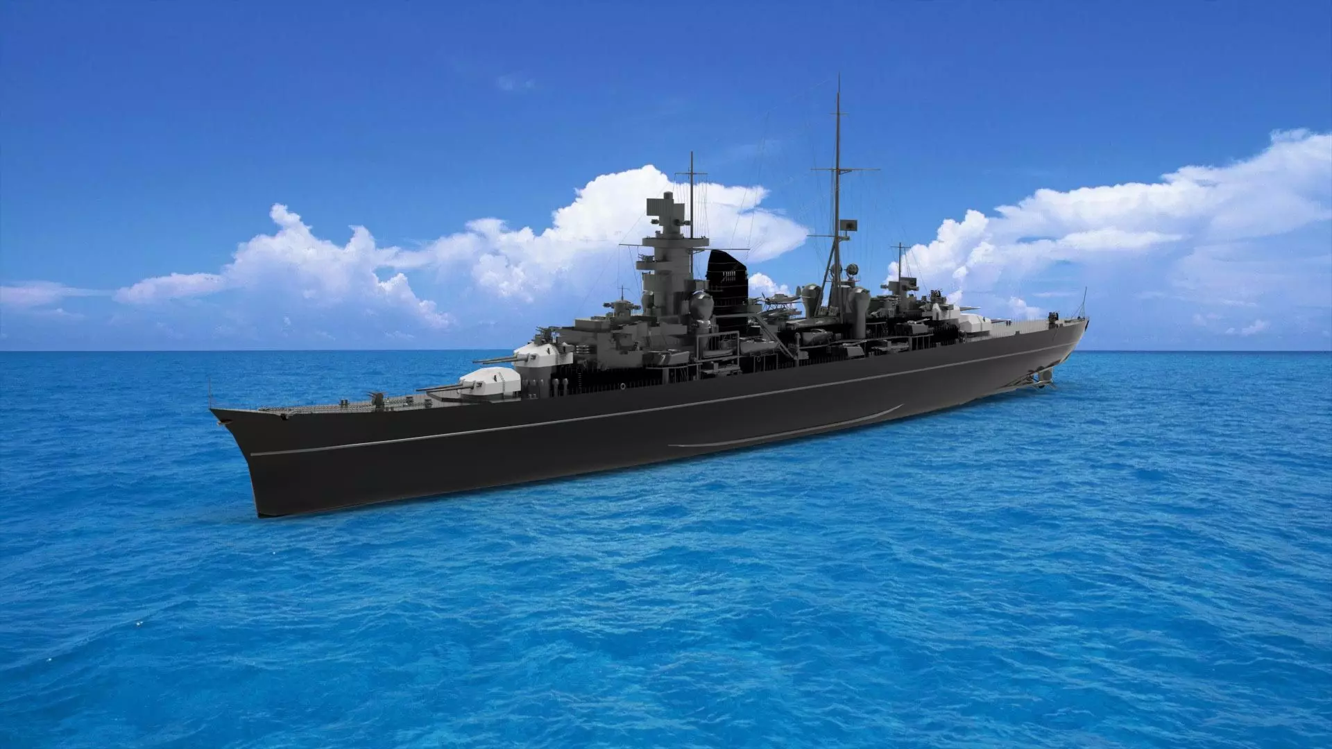 German cruiser Prinz Eugen 3D model_0
