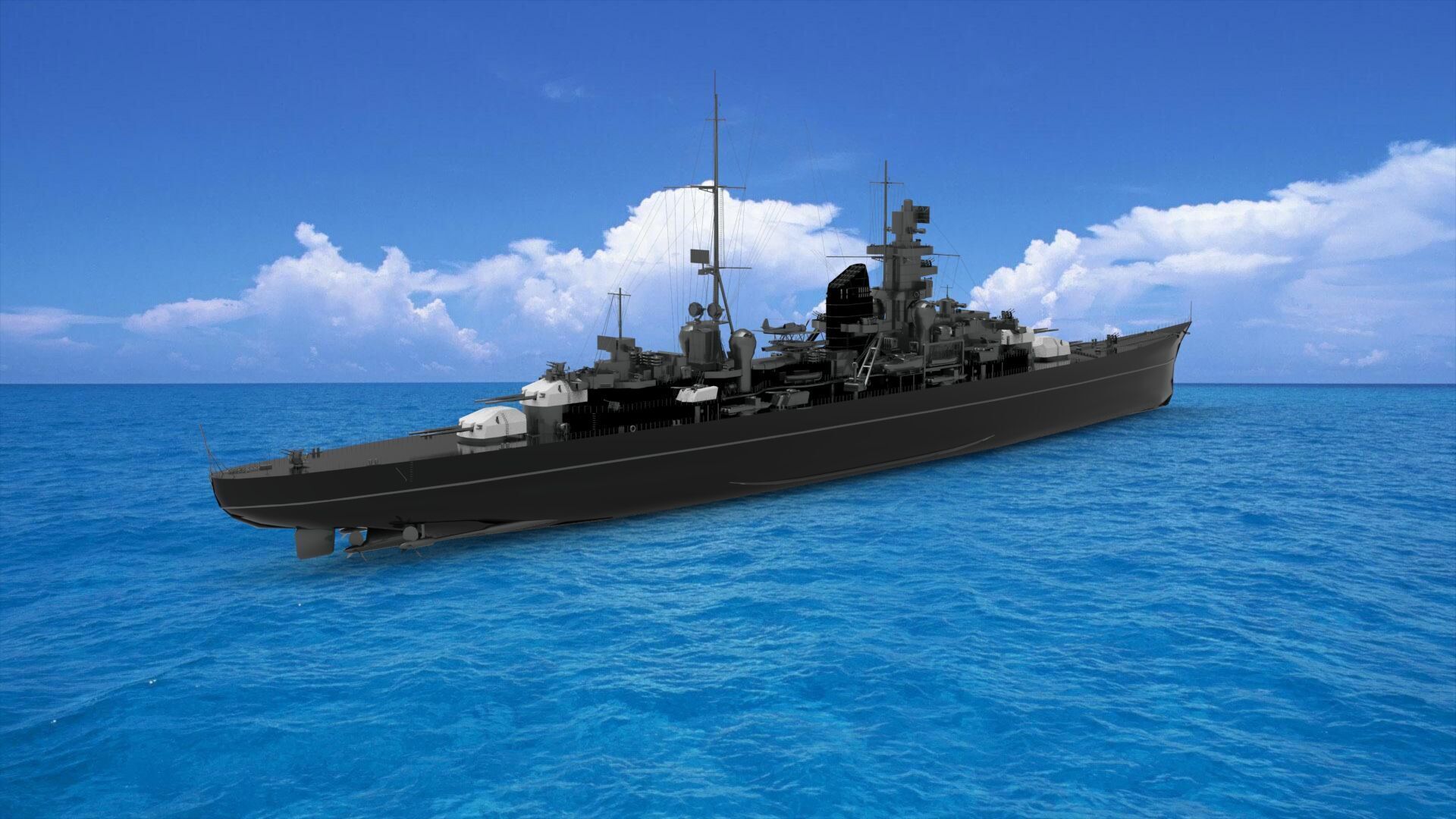 German cruiser Prinz Eugen 3D model_1