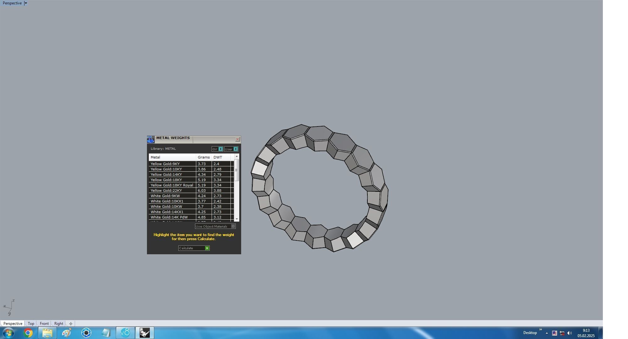 Ring Honeycomb Beehive Without Diamond USA 6 3D print model_10